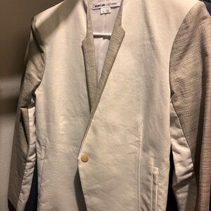 Helmut Lang Off-White and Beige Blazer